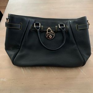 Dooney & Bourke black leather purse with gold trim